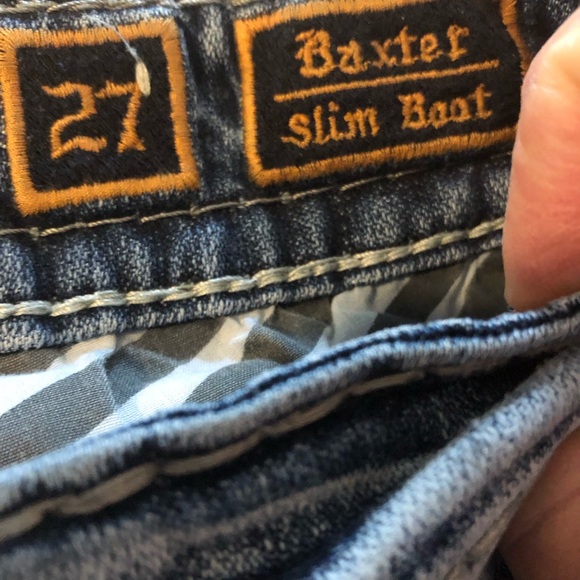 Rock Revival Baxter Slim Bootcut Jeans Sz 27 - Picture 14 of 16